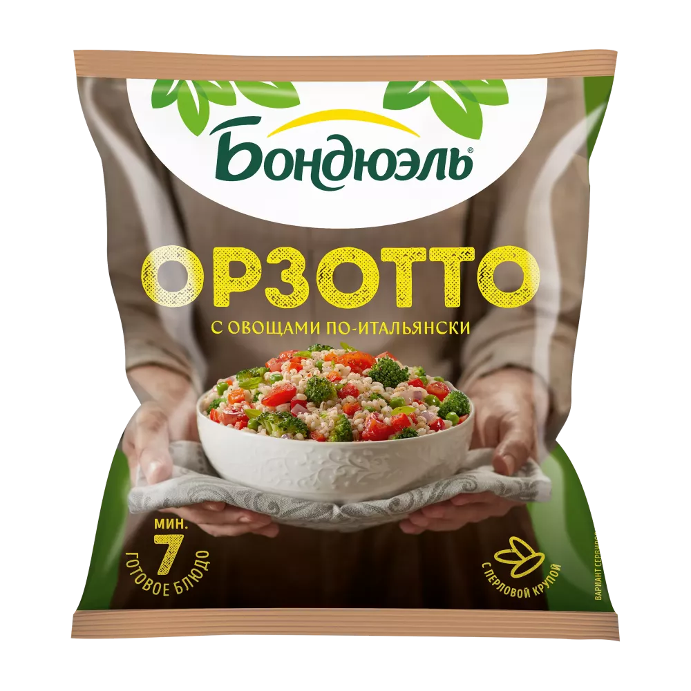 Tərəvəzlər Bonduelle İtalyansayağı orzotto, dondurulmuş qarışıq, 400 q