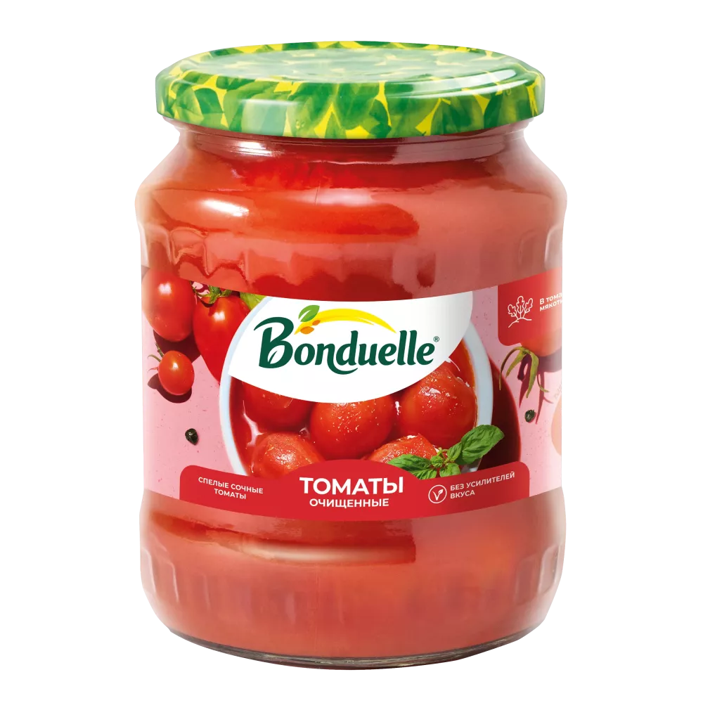 Pomidor Bonduelle təmizlənmiş, pomidor lətində, 680 q