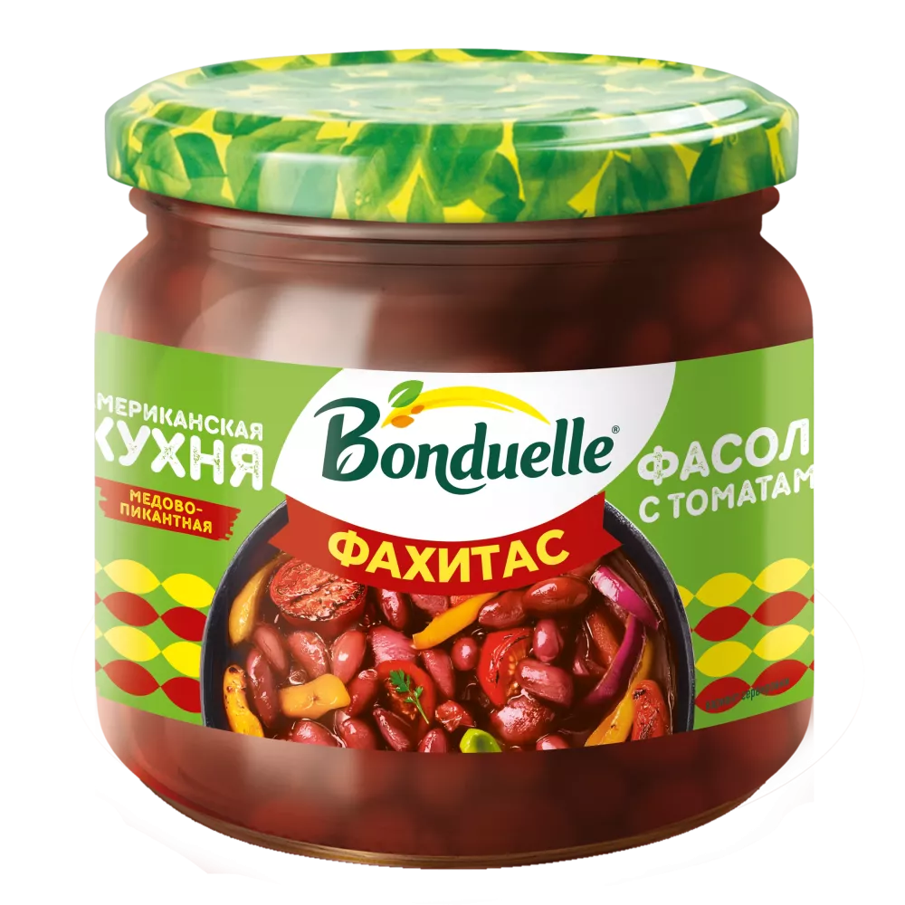 Lobya qırmızı sousda pomidorlu “Faxitas” 350 ml