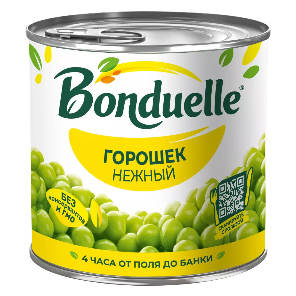 Горошек консервированный Bonduelle, нежный, 400 г