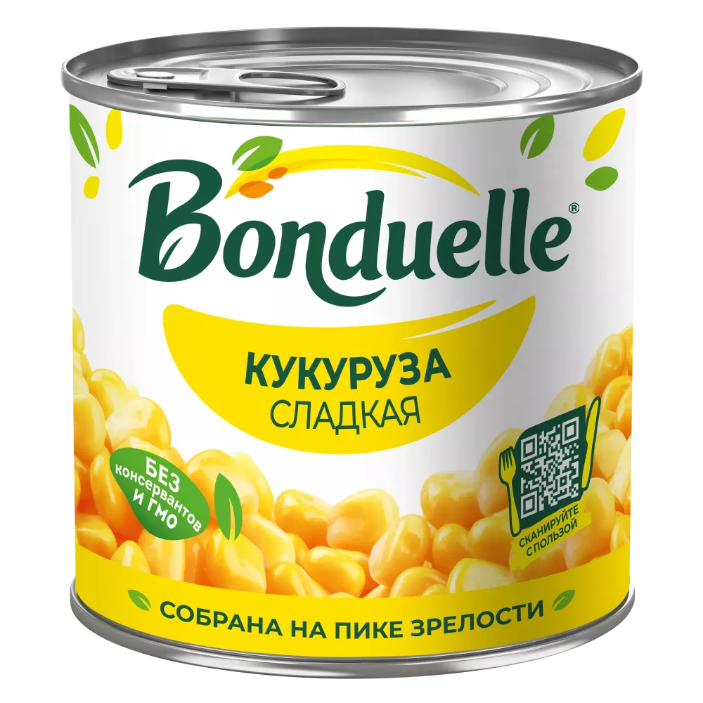 Qarğıdalı konservləşdirilmiş Bonduelle, şirin, 340 q