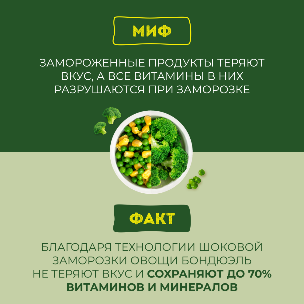 Овощи Бондюэль Орзотто по-итальянски, смесь замороженная, 400 г