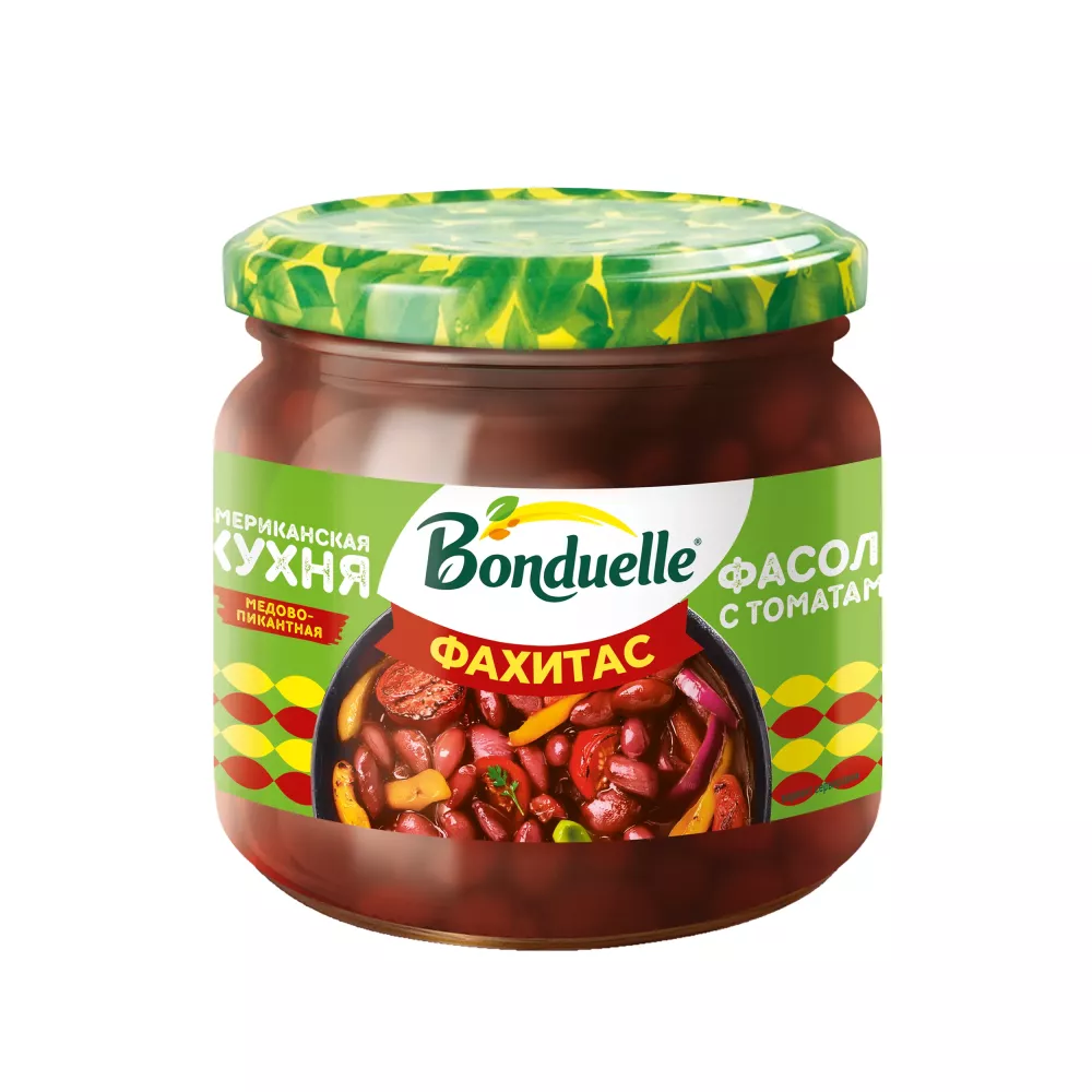 Lobya qırmızı sousda pomidorlu “Faxitas” 350 ml