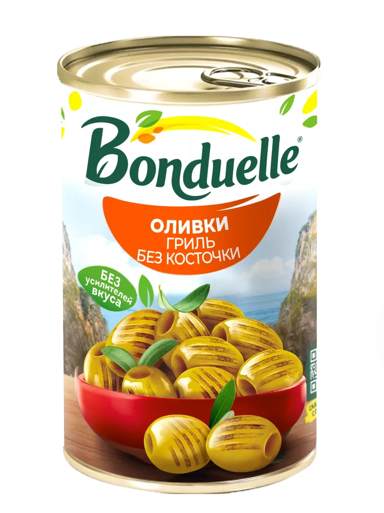 Bonduelle Qril yaşıl zeytun qril çəyirdəksiz 314 ml