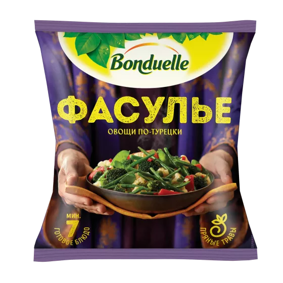Tərəvəzlər Bonduelle Türksayağı lobya, dondurulmuş qarışıq, 400 q