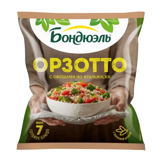 Tərəvəzlər Bonduelle İtalyansayağı orzotto, dondurulmuş qarışıq, 400 q