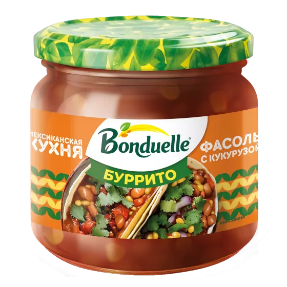 Lobya qırmızı qarğıdalı ilə meksikasayağı "Buritto" sousunda 350 ml