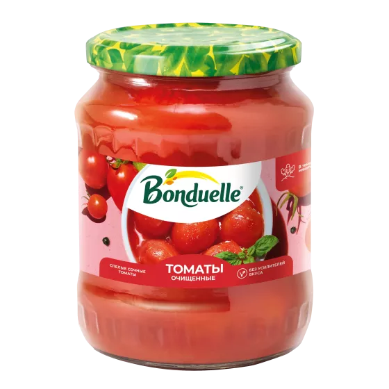 Pomidor Bonduelle təmizlənmiş, pomidor lətində, 680 q