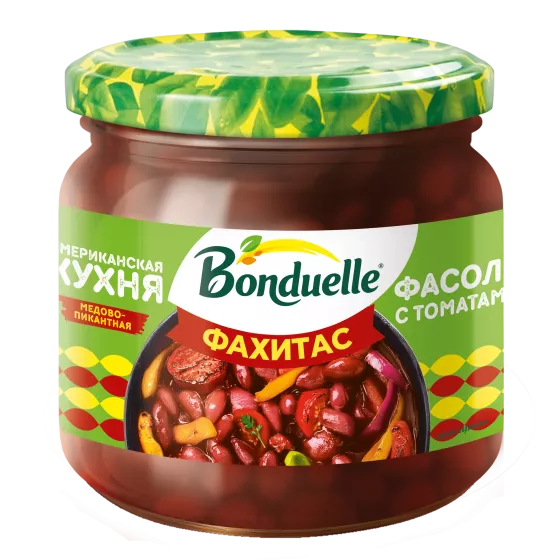 Lobya qırmızı sousda pomidorlu “Faxitas” 350 ml