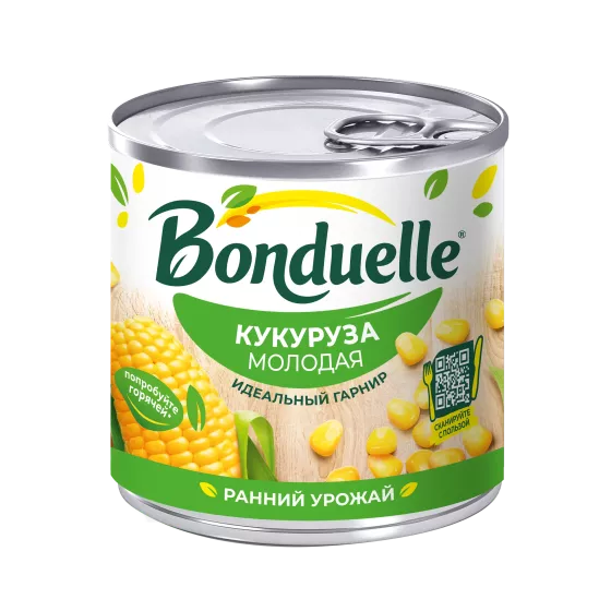 Qarğıdalı konservləşdirilmiş Bonduelle, cavan, 170 q
